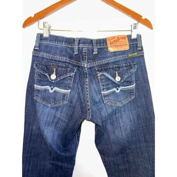 Lucky Brand Petunia Easy Rider Dark Wash Jeans size 27 - Picture 6 of 12